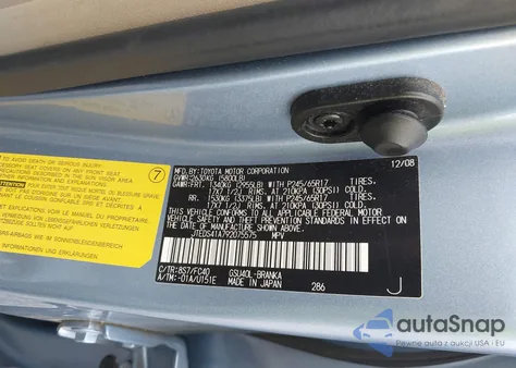 2009 Toyota Highlander z USA, uszkodzony, nr VIN JTEDS41A792075575